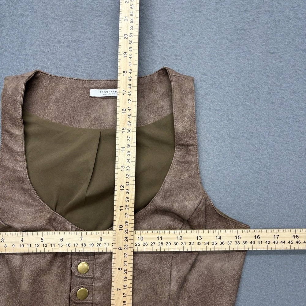 Peppermayo West District Mini Skirt & Top Coord Set Brown Sz 4 Festival Western - Picture 7 of 13